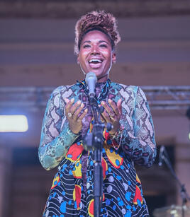 Adora Aiza performing at immersive concert Adora Aiza Show